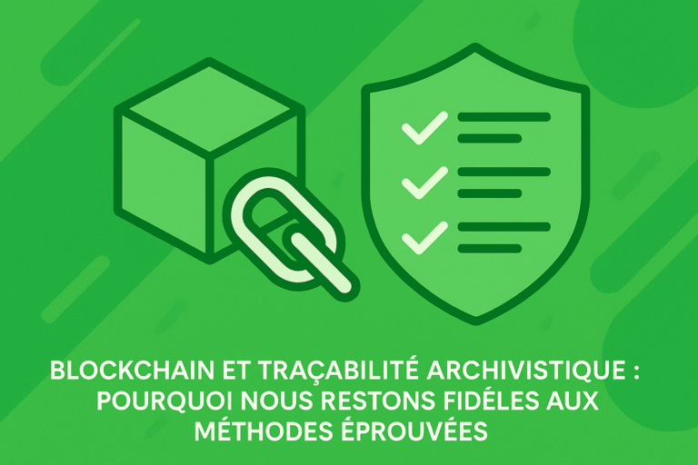 Blockchain et traçabilité archivistique : pourquoi nous restons fidèles aux méthodes éprouvées